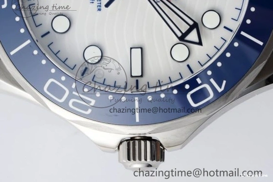 0428 Thermal Seamaster Diver 300M ZF 1:1 Best Edition Blue Ceramic White Dial on SS Bracelet A 7733